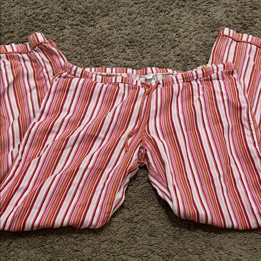 GAP Striped Pink and Red Lounge Pants